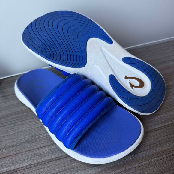 OluKai Komo Men\'s Sandals Slides in Sunset Blue main image 16